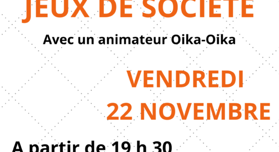 soirée jeux du 22 novembre 2024